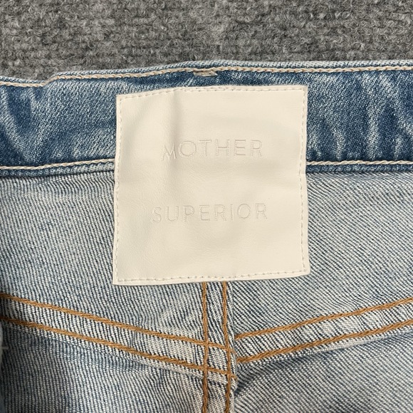 Mother Superior The Tomcat Women's Jeans Distressed Washed Blue Denim Sz 28 - Picture 11 of 15